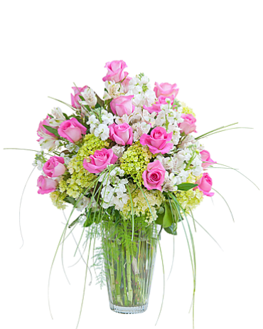 Pink and White Elegance Vase