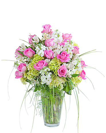 Pink and White Elegance Vase