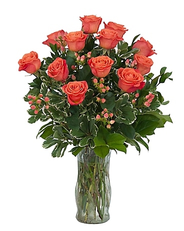 Orange Roses and Berries