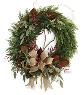 Rustic Holiday Wreath - TWR15-3