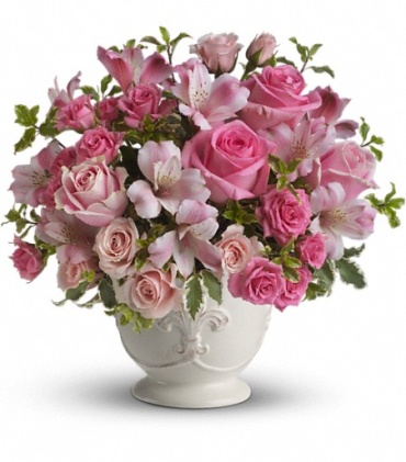 Pink Potpourri With Roses - T210-1